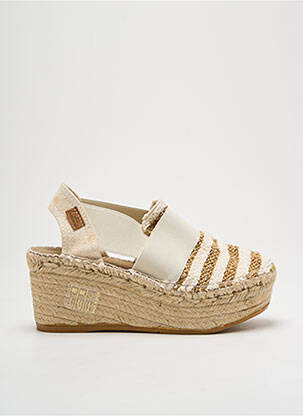 Espadrile vârf rotund toc de 4 la 6 cm bej MONTANE femeie