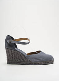 Espadrile vârf rotund toc de 7 la 9 cm gri CASTANER femme