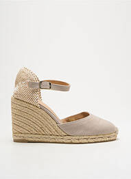 Espadrile închidere cu buclă(e) toc de 7 la 9 cm bej CASTANER femme