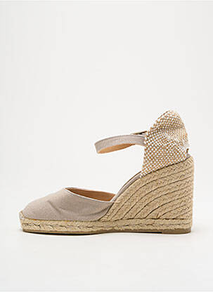 Espadrile închidere cu buclă(e) toc de 7 la 9 cm bej CASTANER femeie