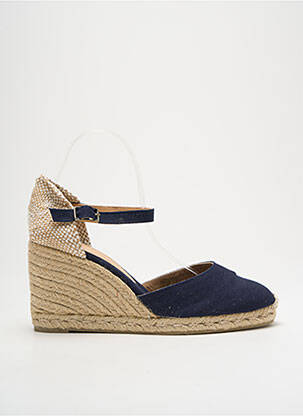 Espadrile vârf rotund toc de 7 la 9 cm albastru CASTANER femeie