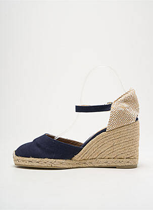 Espadrile vârf rotund toc de 7 la 9 cm albastru CASTANER femeie