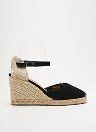 Espadrile vârf rotund toc de 7 la 9 cm negru CASTANER femme