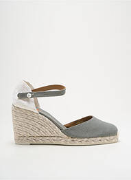 Espadrile vârf rotund toc de 7 la 9 cm gri CASTANER femme