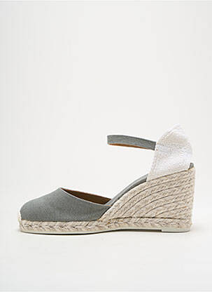 Espadrile vârf rotund toc de 7 la 9 cm gri CASTANER femeie