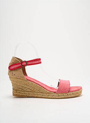 Espadrile închidere cu buclă(e) toc de 4 la 6 cm roz NICOLE femeie