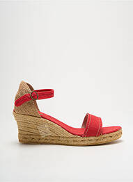 Espadrile închidere cu buclă(e) toc de 4 la 6 cm roșu NICOLE femme