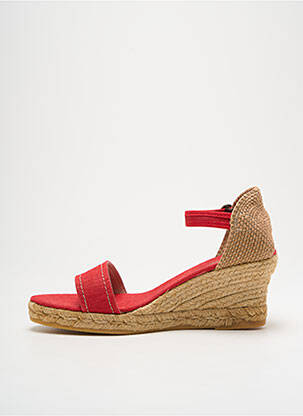 Espadrile închidere cu buclă(e) toc de 4 la 6 cm roșu NICOLE femeie