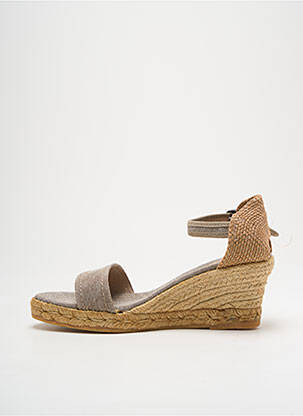 Espadrile închidere cu buclă(e) toc de 4 la 6 cm gri NICOLE femeie