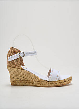 Espadrile închidere cu buclă(e) toc de 4 la 6 cm alb NICOLE femeie