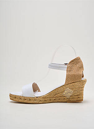Espadrile închidere cu buclă(e) toc de 4 la 6 cm alb NICOLE femeie