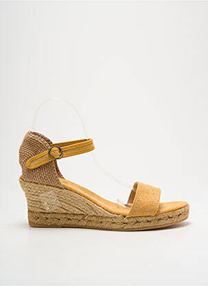 Espadrile închidere cu buclă(e) toc de 4 la 6 cm galben NICOLE femeie