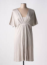 Rochie scurtă mâneci scurte mâneci scurte bej PLUTO femme