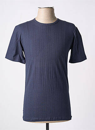 Tricou croială cambrată mâneci scurte albastru CALIDA bărbat