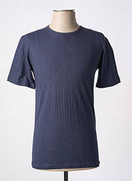 Tricou croială cambrată mâneci scurte albastru CALIDA homme