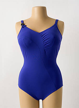 Costum de baie dintr-o singură piesă bretele elastice albastru EMPREINTE femeie