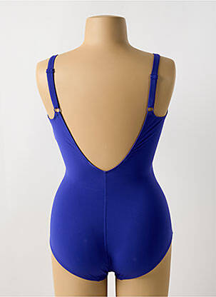 Costum de baie dintr-o singură piesă bretele elastice albastru EMPREINTE femeie