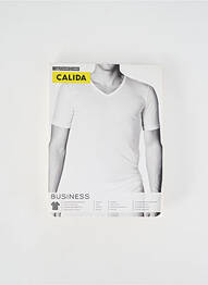 Tricou croială cambrată mâneci scurte alb CALIDA bărbat