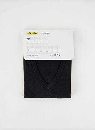 Tricou croială cambrată mâneci scurte negru CALIDA bărbat