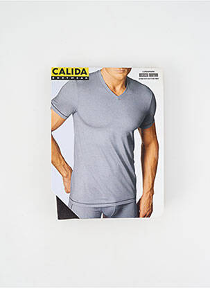 Tricou croială cambrată mâneci scurte gri CALIDA bărbat