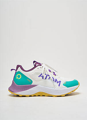 Adidași material neted toc de 4 la 6 cm alb ATOM femeie