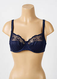 Sutien broderie sutien cupe întregi cu decolteu înalt albastru EMPREINTE femme