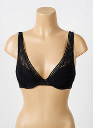 Sutien ușoară și transparentă top sutien modelat negru LOU femme