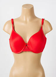 Sutien efect material satinat top sutien modelat roșu CHANTELLE femme