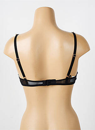 Sutien efect material satinat top sutien modelat negru LOU femeie