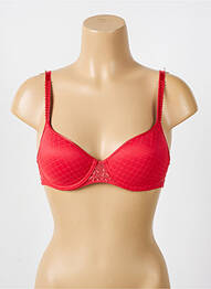 Sutien efect material satinat top sutien modelat roșu CHANTELLE femme