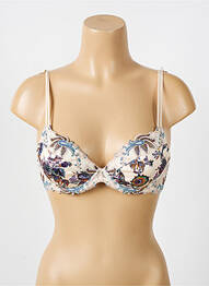Sutien efect material satinat top sutien push-up bej LOUISA BRACQ femme