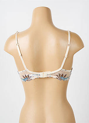 Sutien efect material satinat top sutien push-up bej LOUISA BRACQ femeie