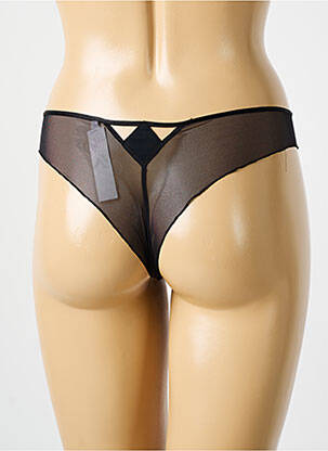 Tanga efect material satinat negru CHANTELLE femeie