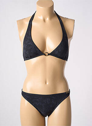 Costum de baie din două piese elasticitate top triunghiuri negru OLYMPIA femeie