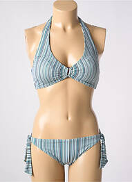 Costum de baie din două piese elasticitate top triunghiuri verde OLYMPIA femme