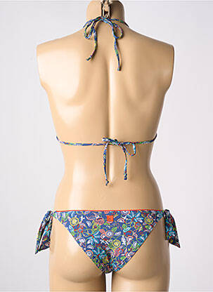 Costum de baie din două piese elasticitate top triunghiuri albastru CHERRY BEACH femeie