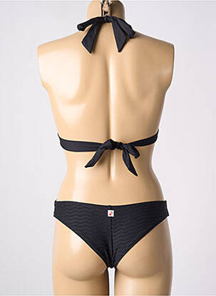 Costum de baie din două piese elasticitate top triunghiuri negru CHERRY BEACH femeie