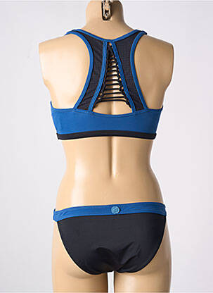 Costum de baie din două piese elasticitate top sutien tip racerback albastru OLYMPIA femeie