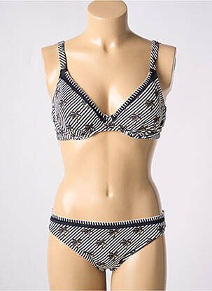 Costum de baie din două piese elasticitate top sutien modelat negru OLYMPIA femeie