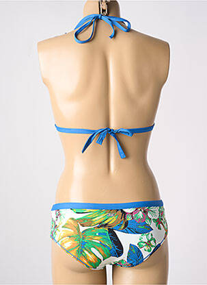 Costum de baie din două piese elasticitate top triunghiuri albastru CHERRY BEACH femeie