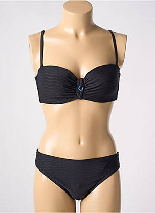 Costum de baie din două piese elasticitate top bentiță negru CHERRY BEACH femeie