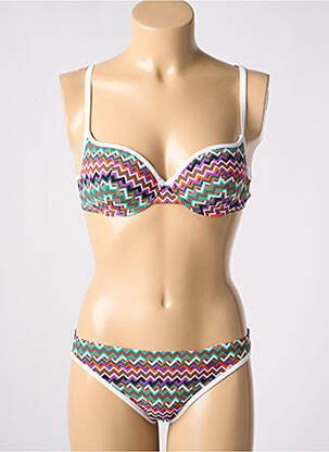Costum de baie din două piese elasticitate top sutien modelat alb PASSIONATA femeie