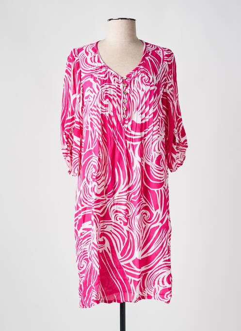 Rochie midi roz BARANDI femeie