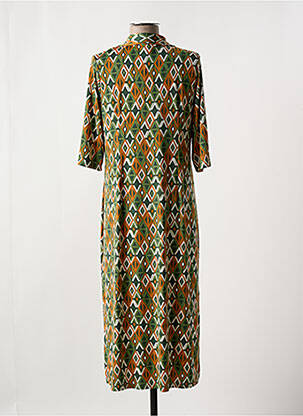 Rochie midi mâneci 3/4 mâneci 3/4 verde BARANDI femeie
