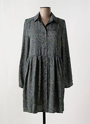 Rochie scurtă croială evazată mâneci lungi verde SWEEWË femeie