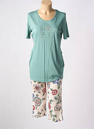 Pijama mâneci scurte verde RINGELLA femme