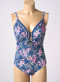 Costum de baie dintr-o singură piesă elasticitate top sutien modelat albastru OLYMPIA femme