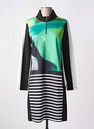 Rochie midi imprimeu fantezie mâneci lungi verde TUZZI femeie