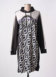 Rochie midi imprimeu fantezie mâneci lungi negru TUZZI femeie