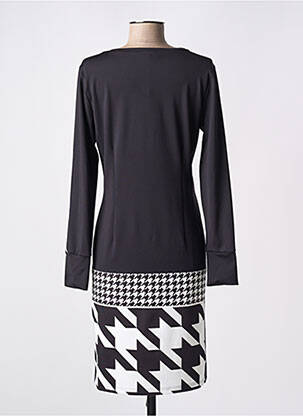 Rochie midi imprimeu fantezie mâneci lungi negru TUZZI femeie